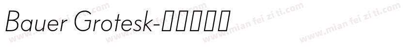 Bauer Grotesk字体转换